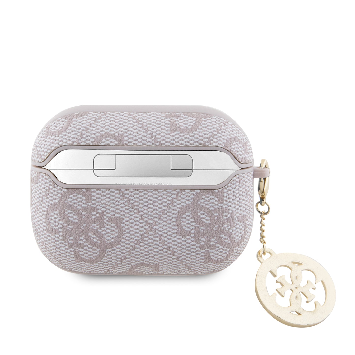 Case Guess Rosa 4G con Logo Metálico y Charms para AirPods Pro 2 | Estilo Elegante y Protección Premium