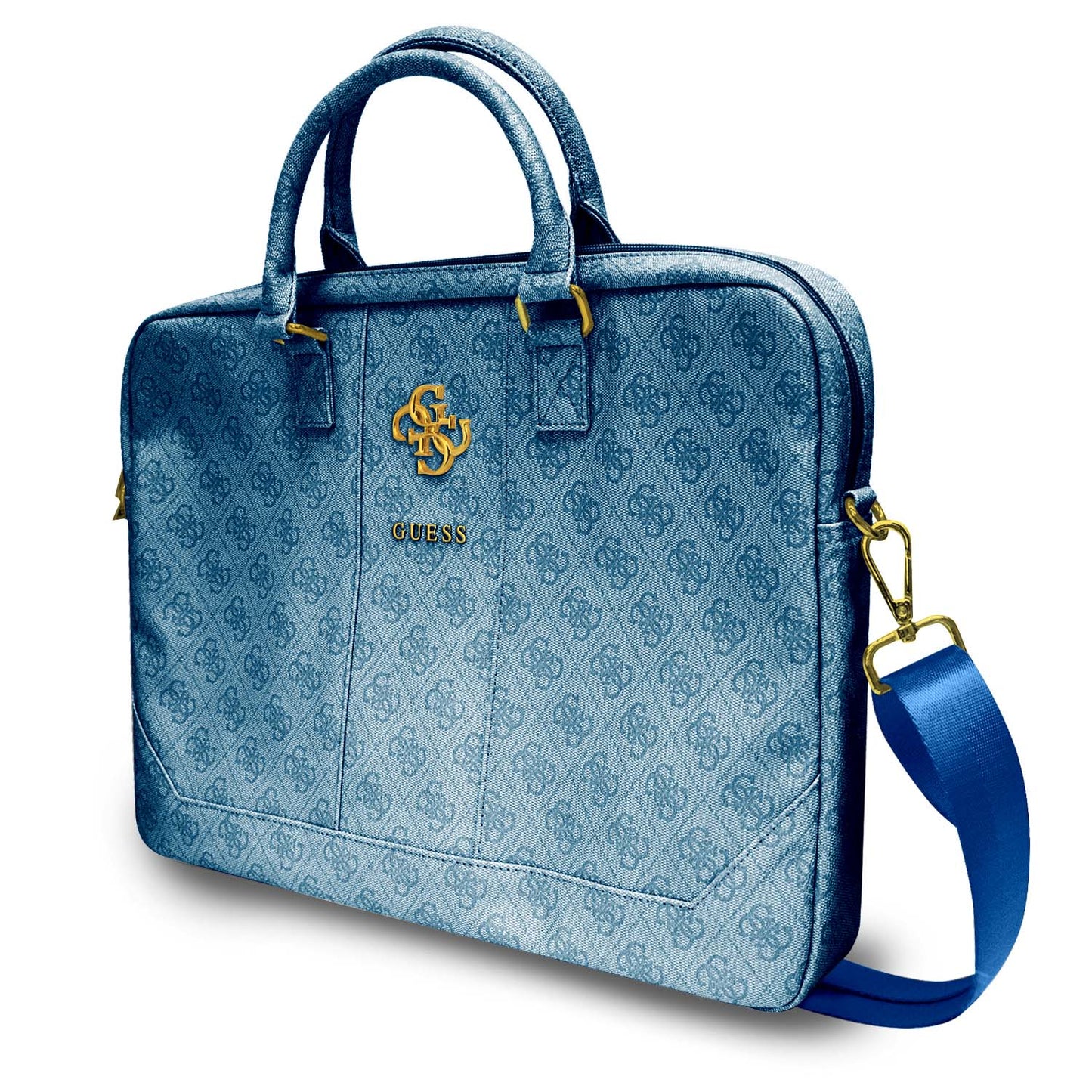 Bolso/Portafolio Guess Diseño 4G con Logo 4G de Metal Color Azul