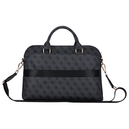 Portafolio Guess 4G Logo Triángulo 15" Negro | Estilo Profesional y Elegante