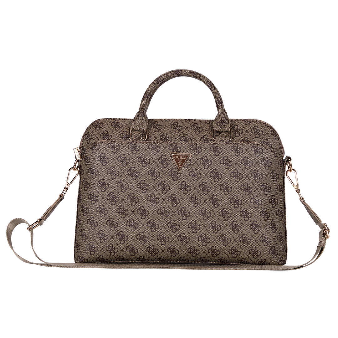 Portafolio Guess Original Laptop 15" 4G Triángulo Café