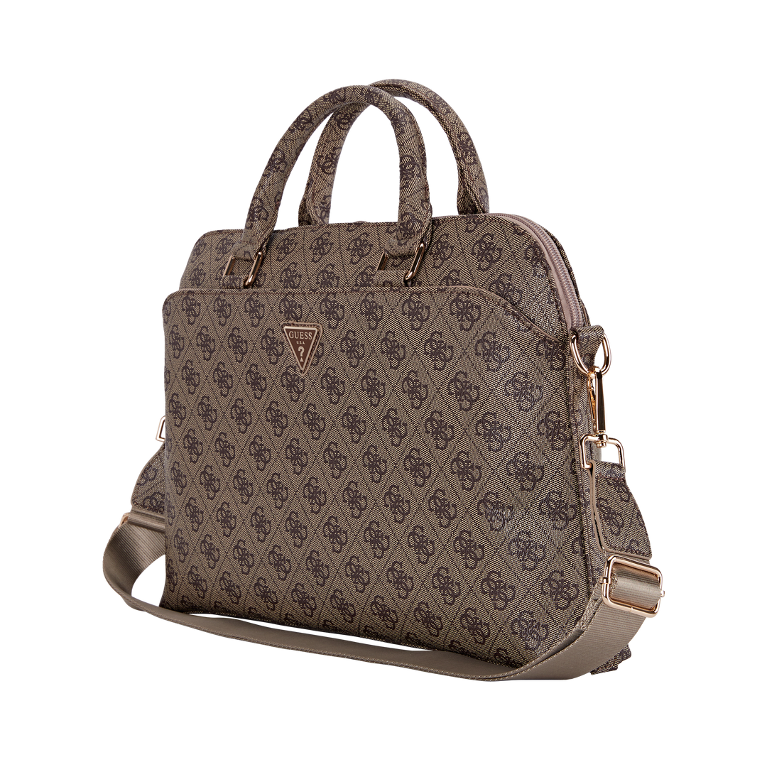 Portafolio Guess Original Laptop 15" 4G Triángulo Café