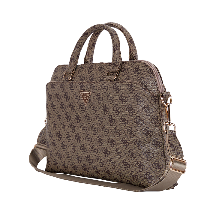 Portafolio Guess Original Laptop 15" 4G Triángulo Café