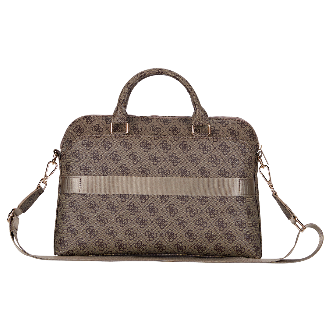 Portafolio Guess Original Laptop 15" 4G Triángulo Café