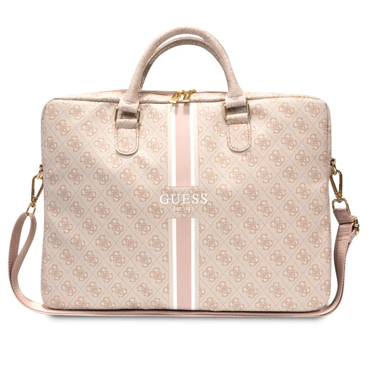 Bolso/Portafolio Guess Diseño 4G y Printed Stripes Color Rosa