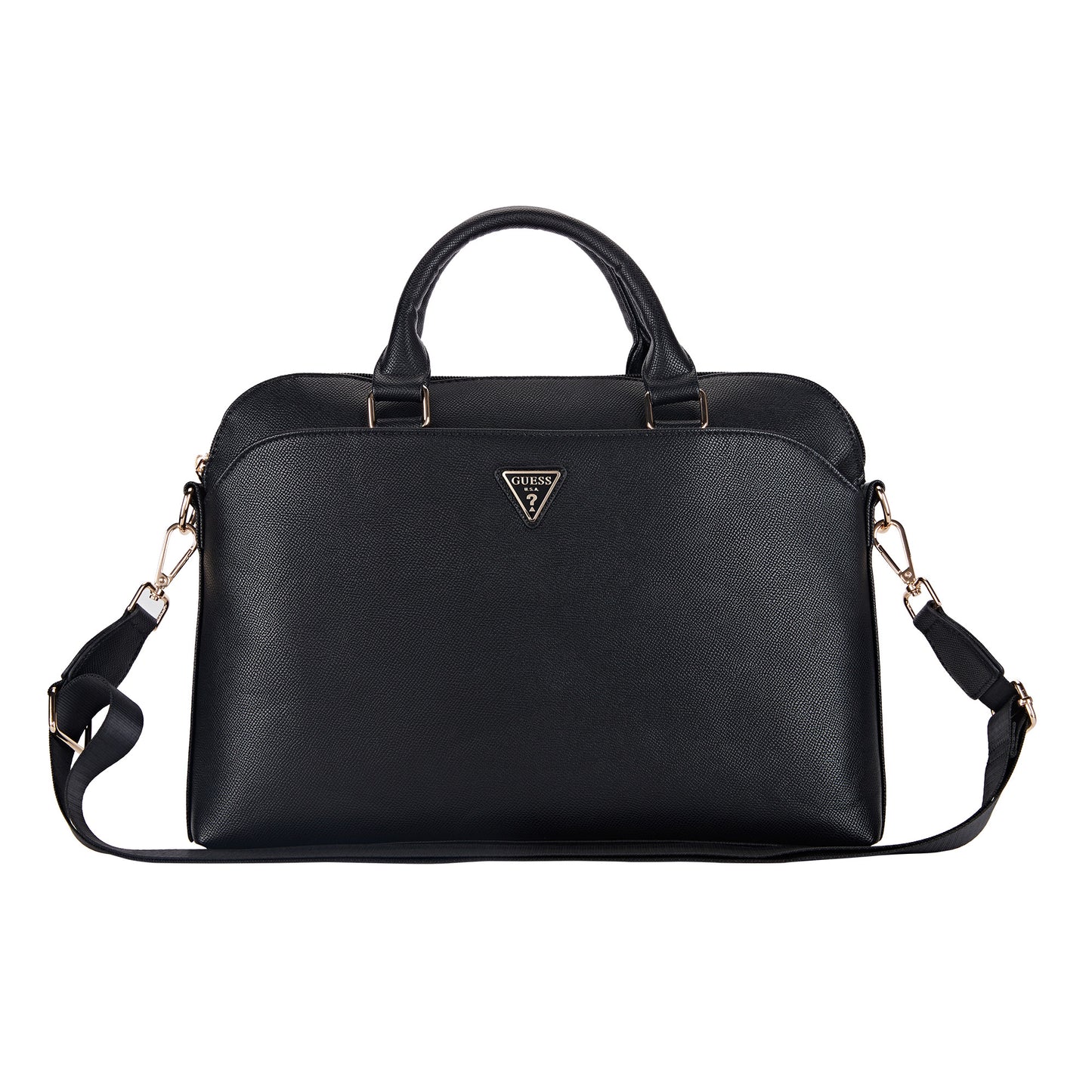 Portafolio Guess Safiano Triángulo Negro para Laptop 15" – Elegancia y Funcionalidad Profesional