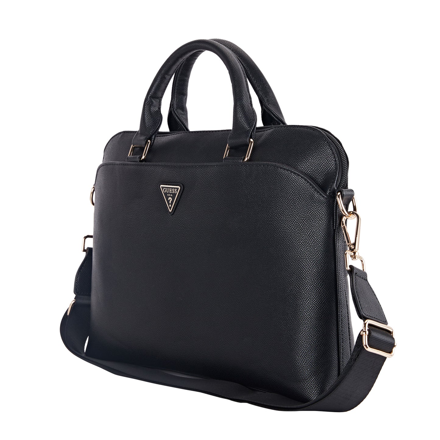 Portafolio Guess Safiano Triángulo Negro para Laptop 15" – Elegancia y Funcionalidad Profesional