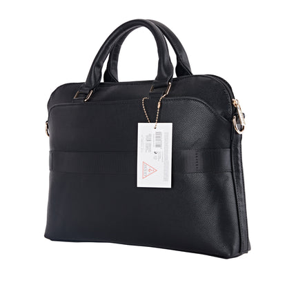 Portafolio Guess Safiano Triángulo Negro para Laptop 15" – Elegancia y Funcionalidad Profesional