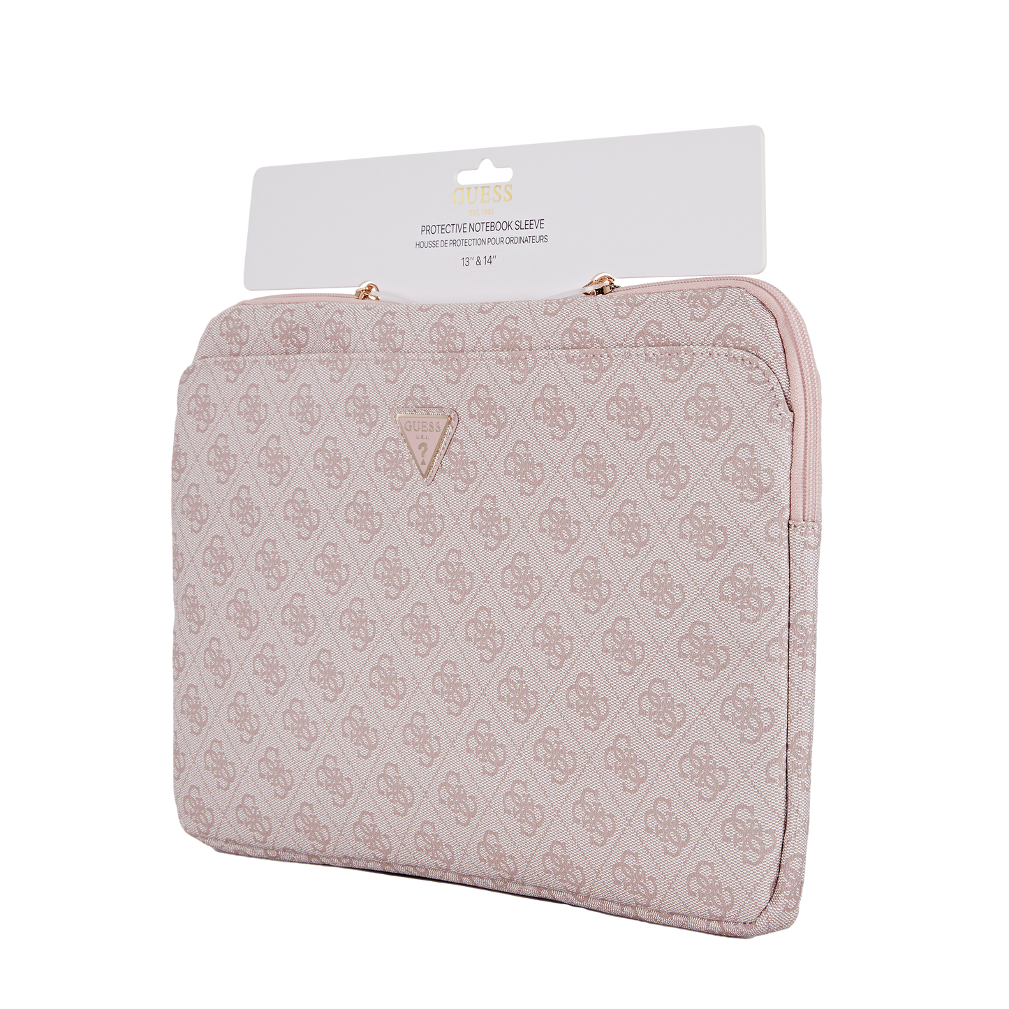 Funda Guess 4G Logo Triángulo 14" Rosa | Estilo, Protección y Elegancia
