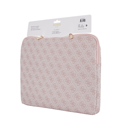 Funda Guess 4G Logo Triángulo 14" Rosa | Estilo, Protección y Elegancia
