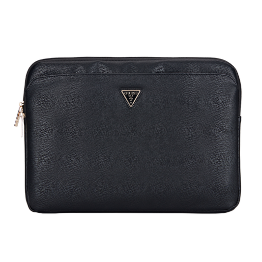 Funda Guess para Laptop 14" Negra – Diseño Triángulo Elegante