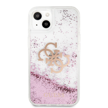 Case Guess TPU Glitter para iPhone 13 - Rosa Brillante y Elegante