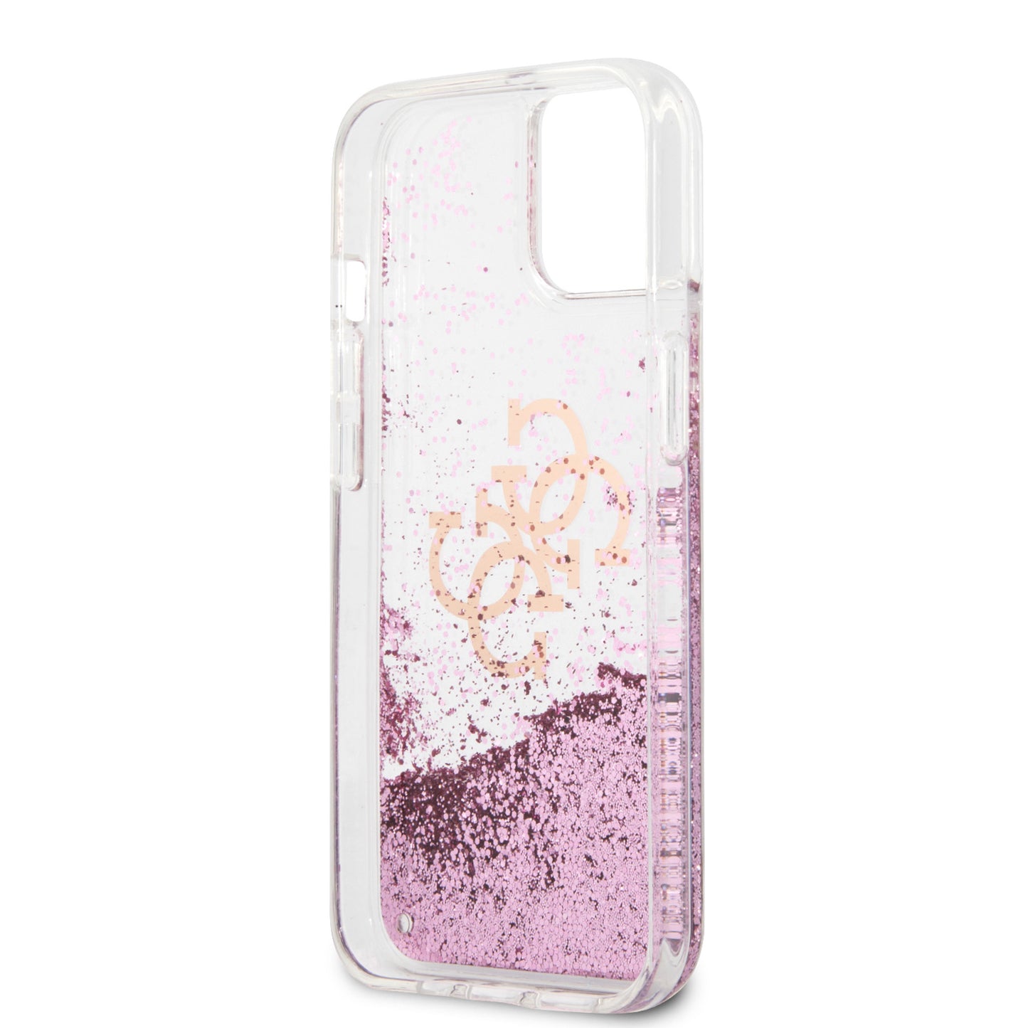 Case Guess TPU Glitter para iPhone 13 - Rosa Brillante y Elegante