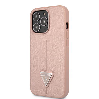 Case Guess Triángulo Rosa para iPhone 13 Pro Max – Elegancia y Protección