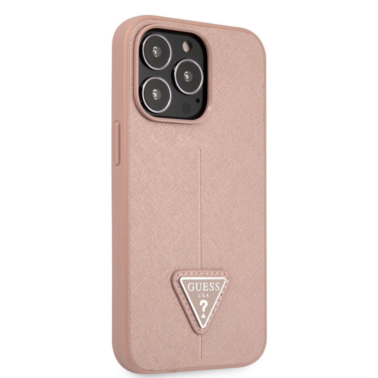 Case Guess Triángulo Rosa para iPhone 13 Pro Max – Elegancia y Protección