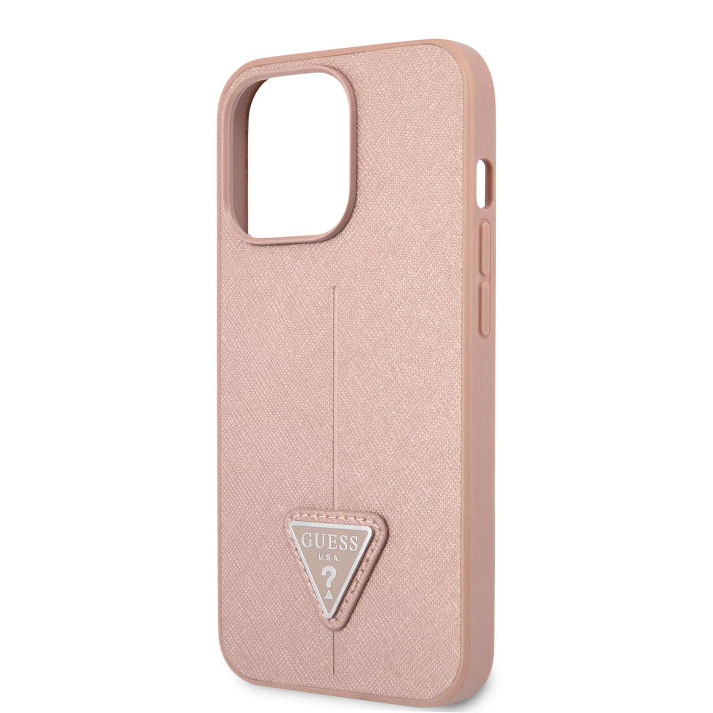 Case Guess Triángulo Rosa para iPhone 13 Pro Max – Elegancia y Protección