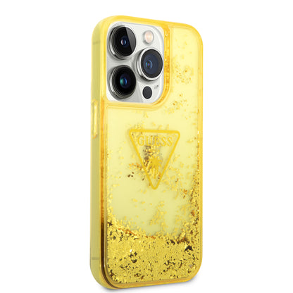 Case Guess Brillantina Amarillo para iPhone 14 Pro | Estilo y Protección Premium