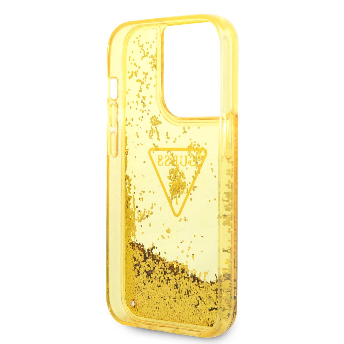 Case Guess Brillantina Amarillo para iPhone 14 Pro | Estilo y Protección Premium