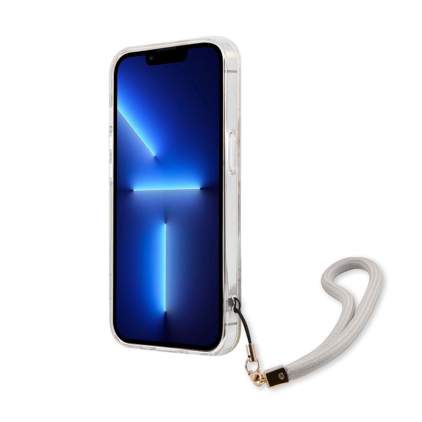 Case Guess Flores con Brillos para iPhone 14 Plus – Funda Lila Original