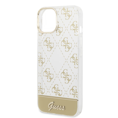 Funda Guess con Logo 4G Impreso para iPhone 14 Plus - Dorado | Case Original de Lujo