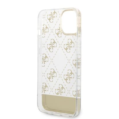Funda Guess con Logo 4G Impreso para iPhone 14 Plus - Dorado | Case Original de Lujo
