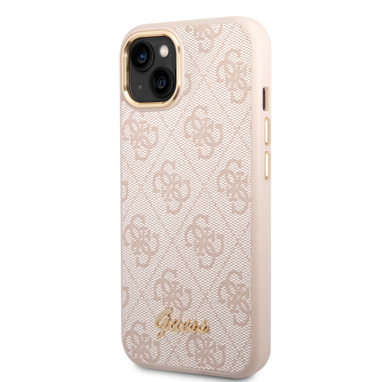 Case Guess 4G Logo Script Rosa para iPhone 14 Plus | Estilo & Protección Premium