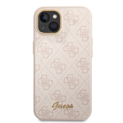 Case Guess 4G Logo Script Rosa para iPhone 14 Plus | Estilo & Protección Premium