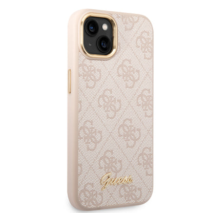 Case Guess 4G Logo Script Rosa para iPhone 14 Plus | Estilo & Protección Premium