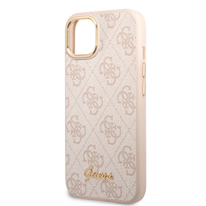 Case Guess 4G Logo Script Rosa para iPhone 14 Plus | Estilo & Protección Premium