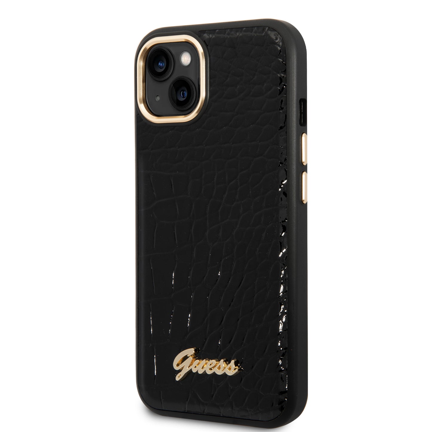 Funda Guess Tipo Piel de Cocodrilo Negra para iPhone 14 Plus – Estilo Premium