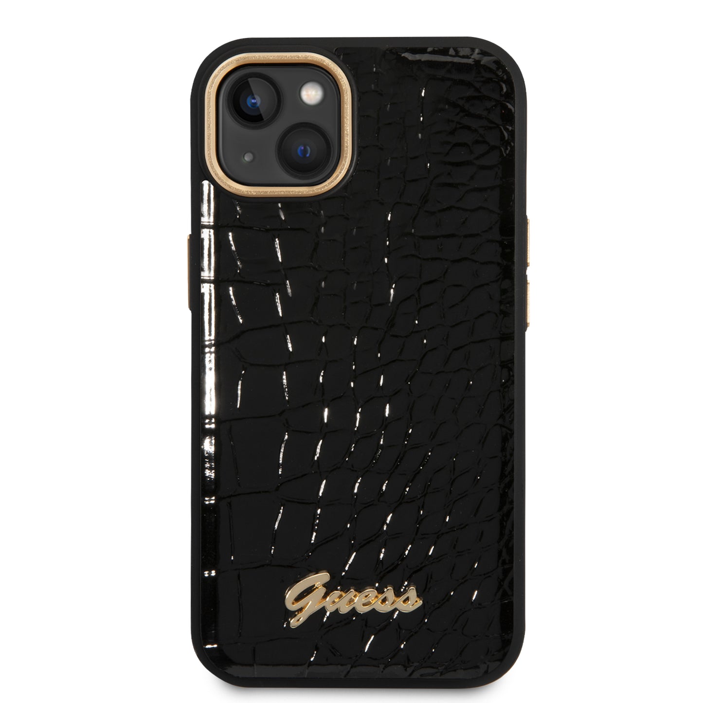 Funda Guess Tipo Piel de Cocodrilo Negra para iPhone 14 Plus – Estilo Premium
