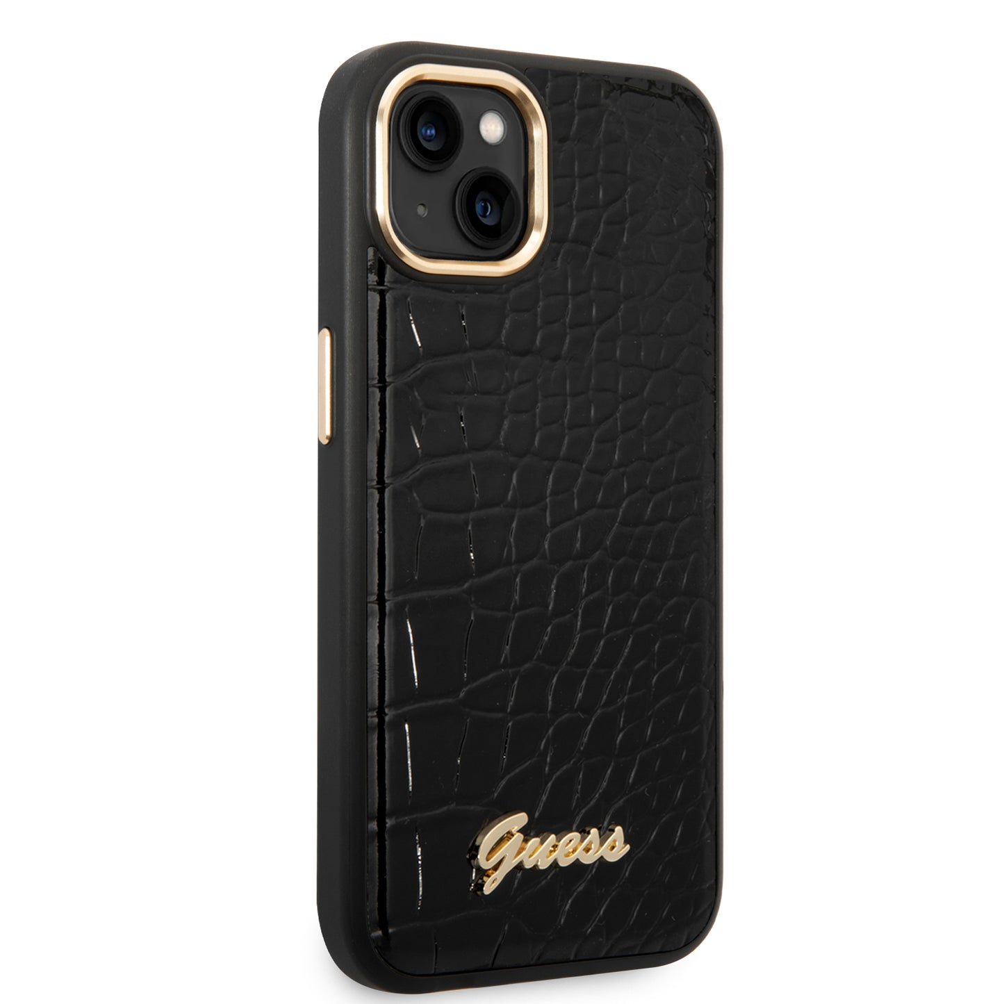 Funda Guess Tipo Piel de Cocodrilo Negra para iPhone 14 Plus – Estilo Premium