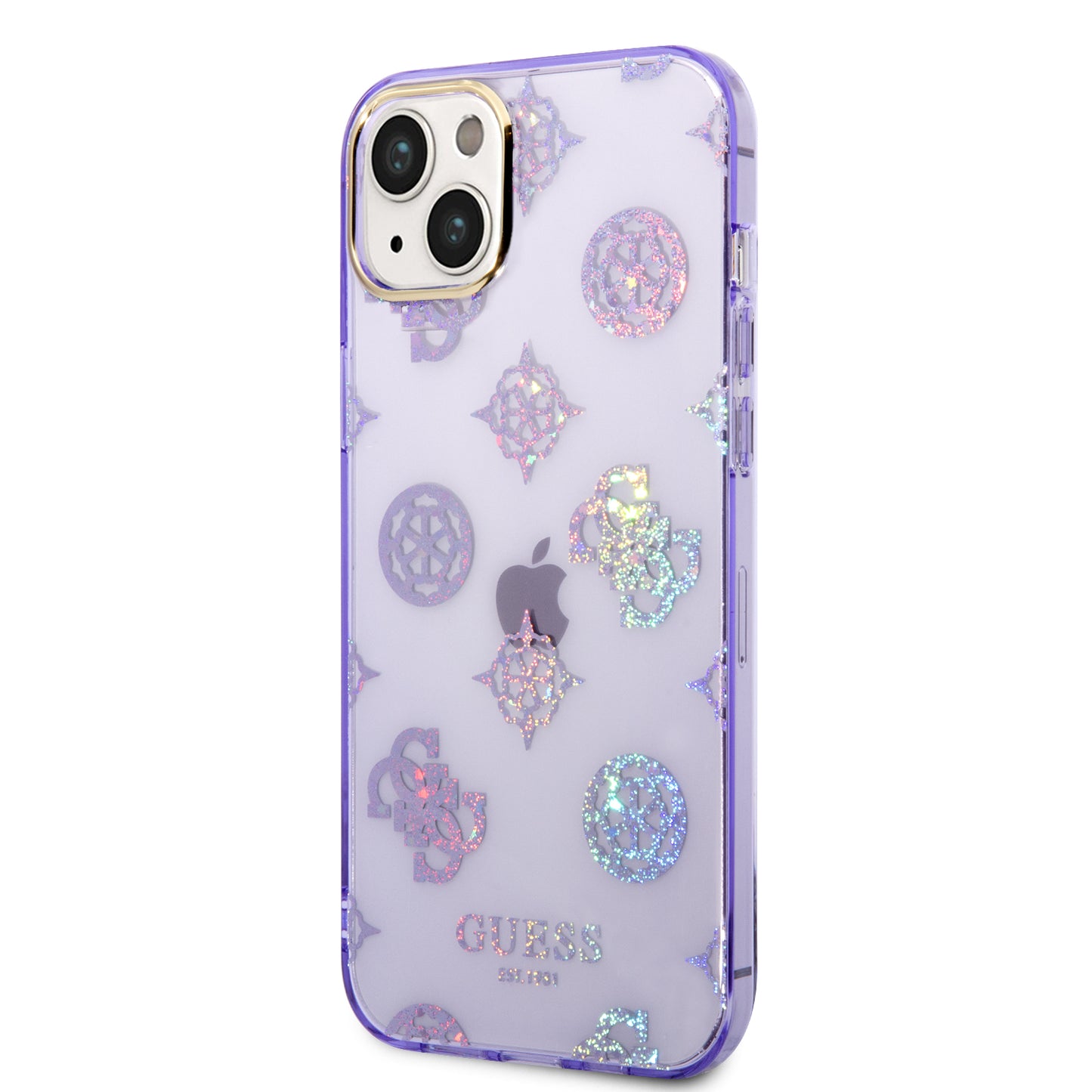 Funda Guess Peony Lila para iPhone 14 Plus – Diseño Floral Elegante