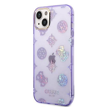 Funda Guess Peony Lila para iPhone 14 Plus – Diseño Floral Elegante
