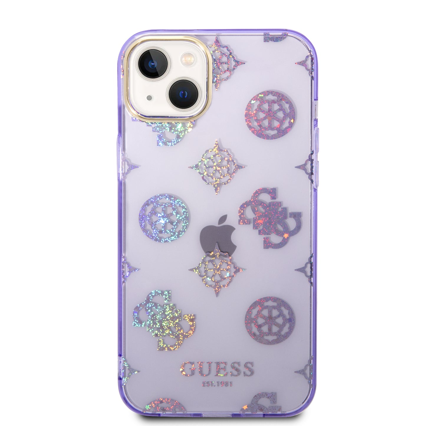 Funda Guess Peony Lila para iPhone 14 Plus – Diseño Floral Elegante