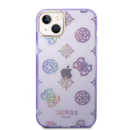 Funda Guess Peony Lila para iPhone 14 Plus – Diseño Floral Elegante