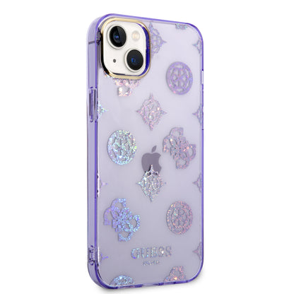 Funda Guess Peony Lila para iPhone 14 Plus – Diseño Floral Elegante