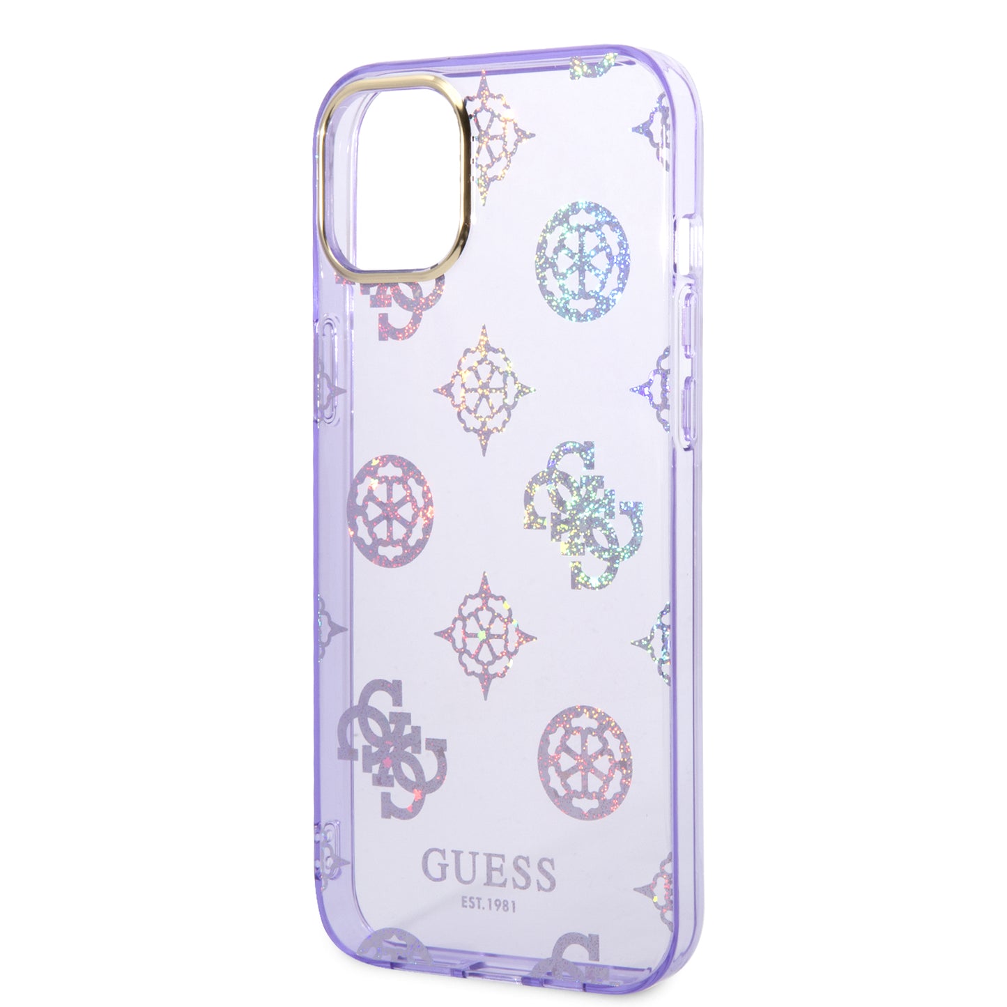 Funda Guess Peony Lila para iPhone 14 Plus – Diseño Floral Elegante