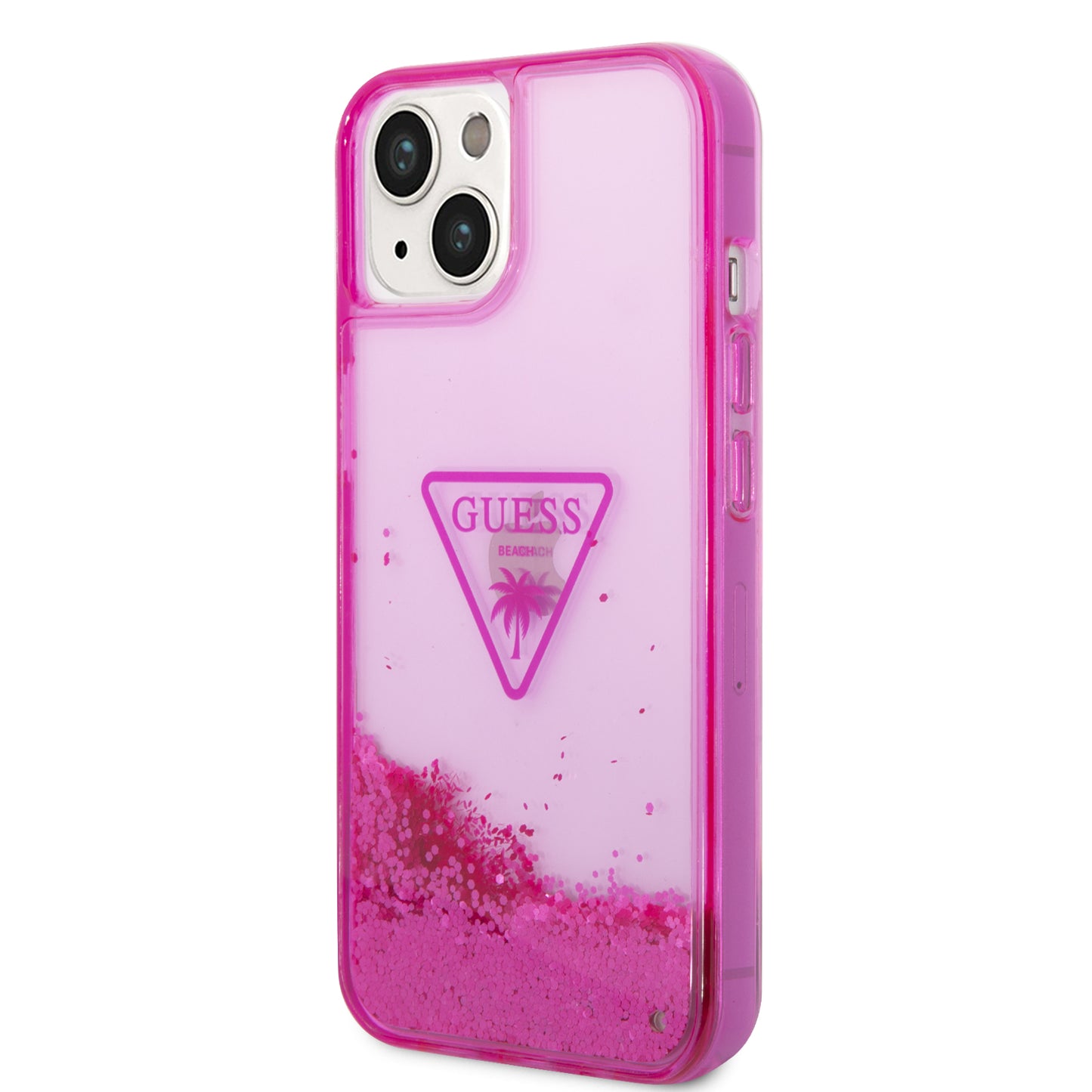Case Guess Brillos Líquidos Rosa para iPhone 14 Plus | Estilo Glam y Protección