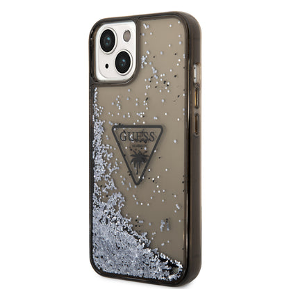 Case Guess Brillos Líquidos para iPhone 14 Plus – Funda Original Negra con Glitter