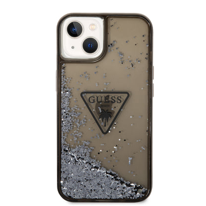 Case Guess Brillos Líquidos para iPhone 14 Plus – Funda Original Negra con Glitter