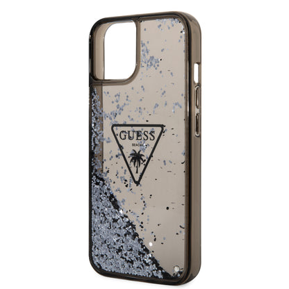 Case Guess Brillos Líquidos para iPhone 14 Plus – Funda Original Negra con Glitter