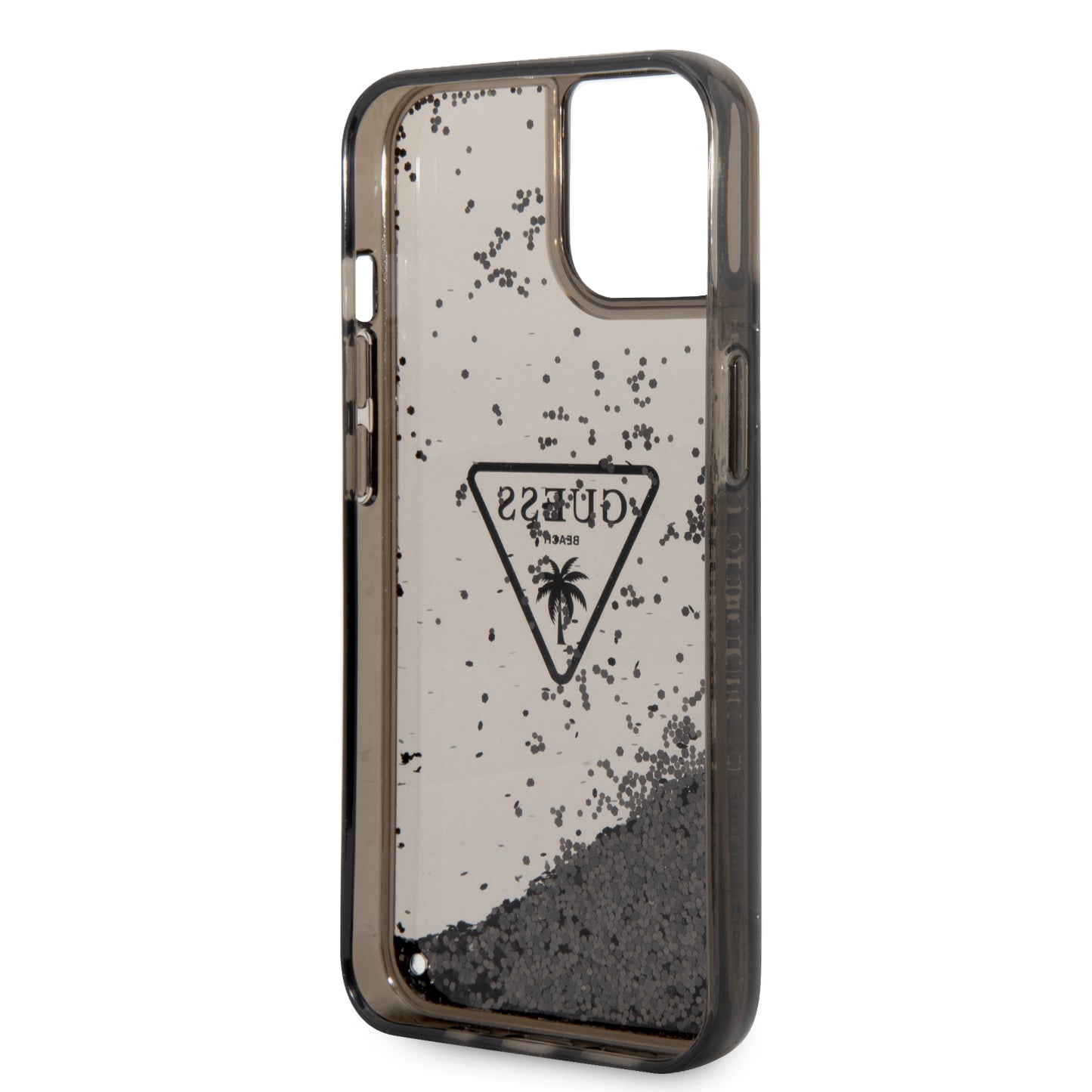 Case Guess Brillos Líquidos para iPhone 14 Plus – Funda Original Negra con Glitter