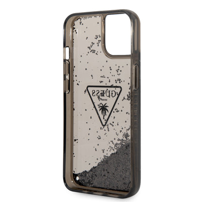 Case Guess Brillos Líquidos para iPhone 14 Plus – Funda Original Negra con Glitter