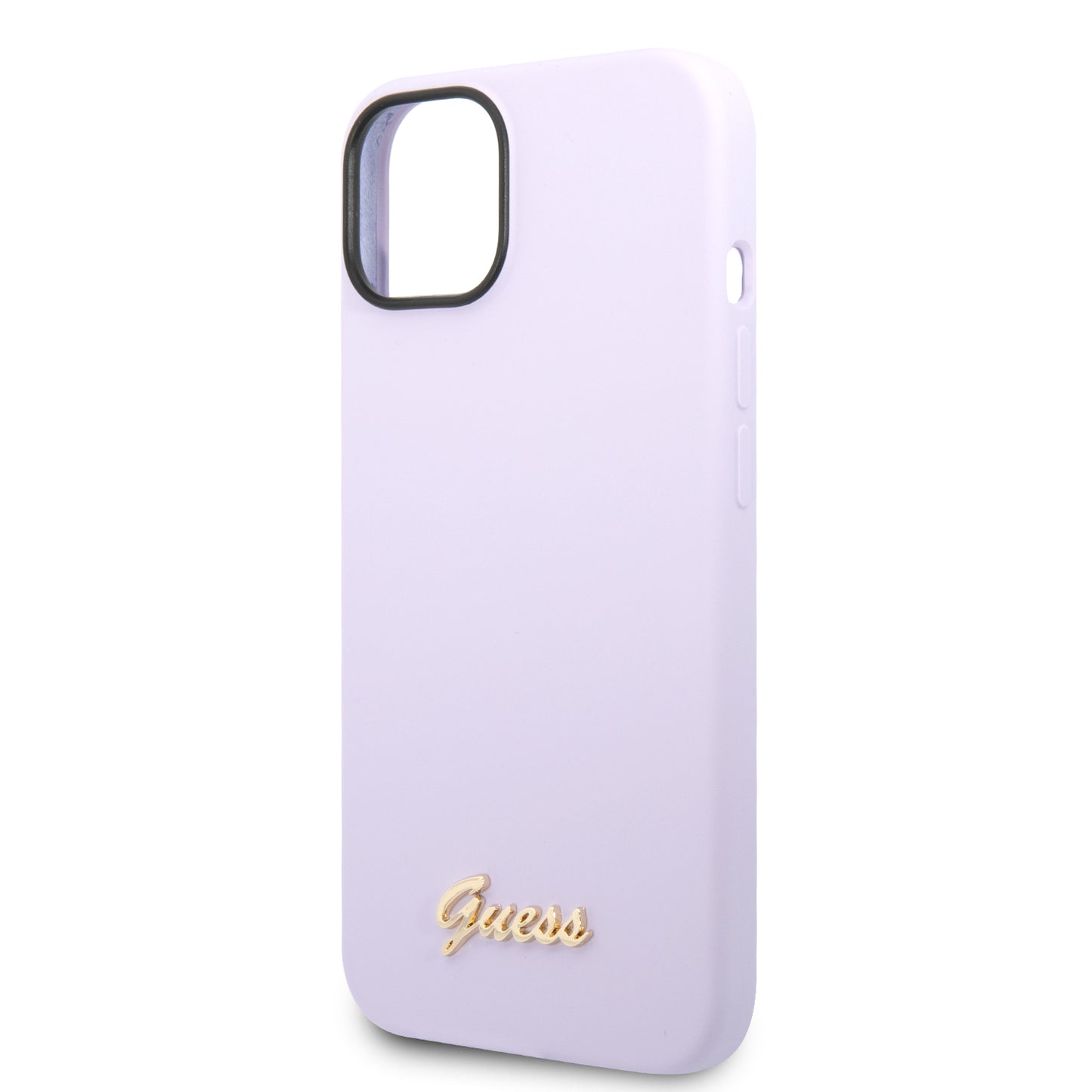 Case Guess Silicón Lila para iPhone 14 Plus – Funda Original Suave y Protectora