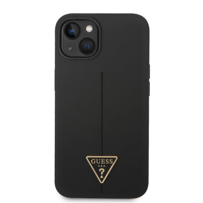 Case Guess Silicon Logo Triángulo iPhone 14 Plus Negro | Elegancia y Protección Premium