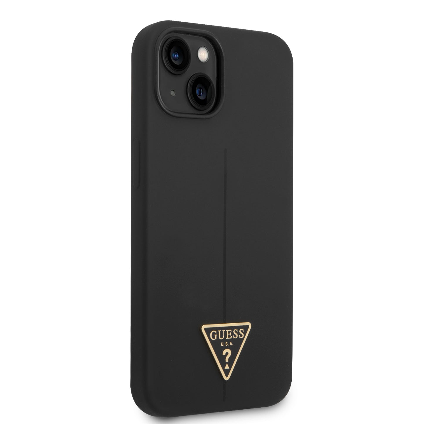 Case Guess Silicon Logo Triángulo iPhone 14 Plus Negro | Elegancia y Protección Premium