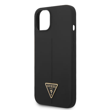 Case Guess Silicon Logo Triángulo iPhone 14 Plus Negro | Elegancia y Protección Premium