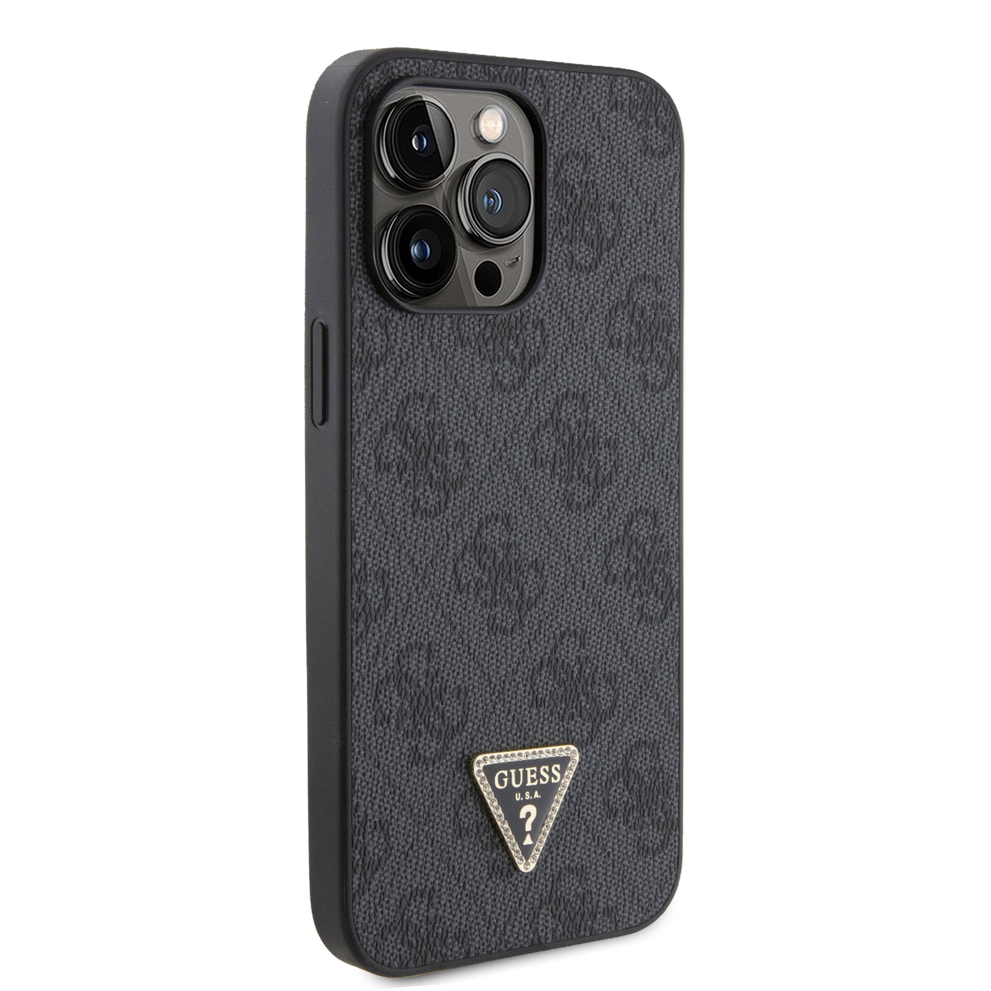 Case Guess 4G Logo Clásico para iPhone 14 Pro Negro - Protección y Estilo Premium