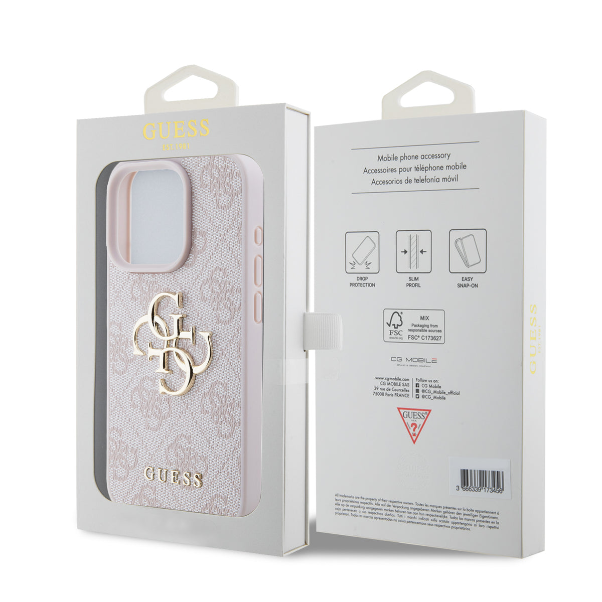 Funda Guess 4G Rosa para iPhone 15 Pro
