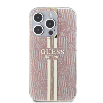 Case Guess Brillos Rosa para iPhone 15 - Funda de Lujo y Estilo